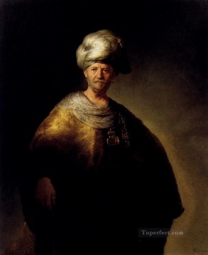 Rembrandt van Rijn Painting - Man In Oriental Dress portrait Rembrandt